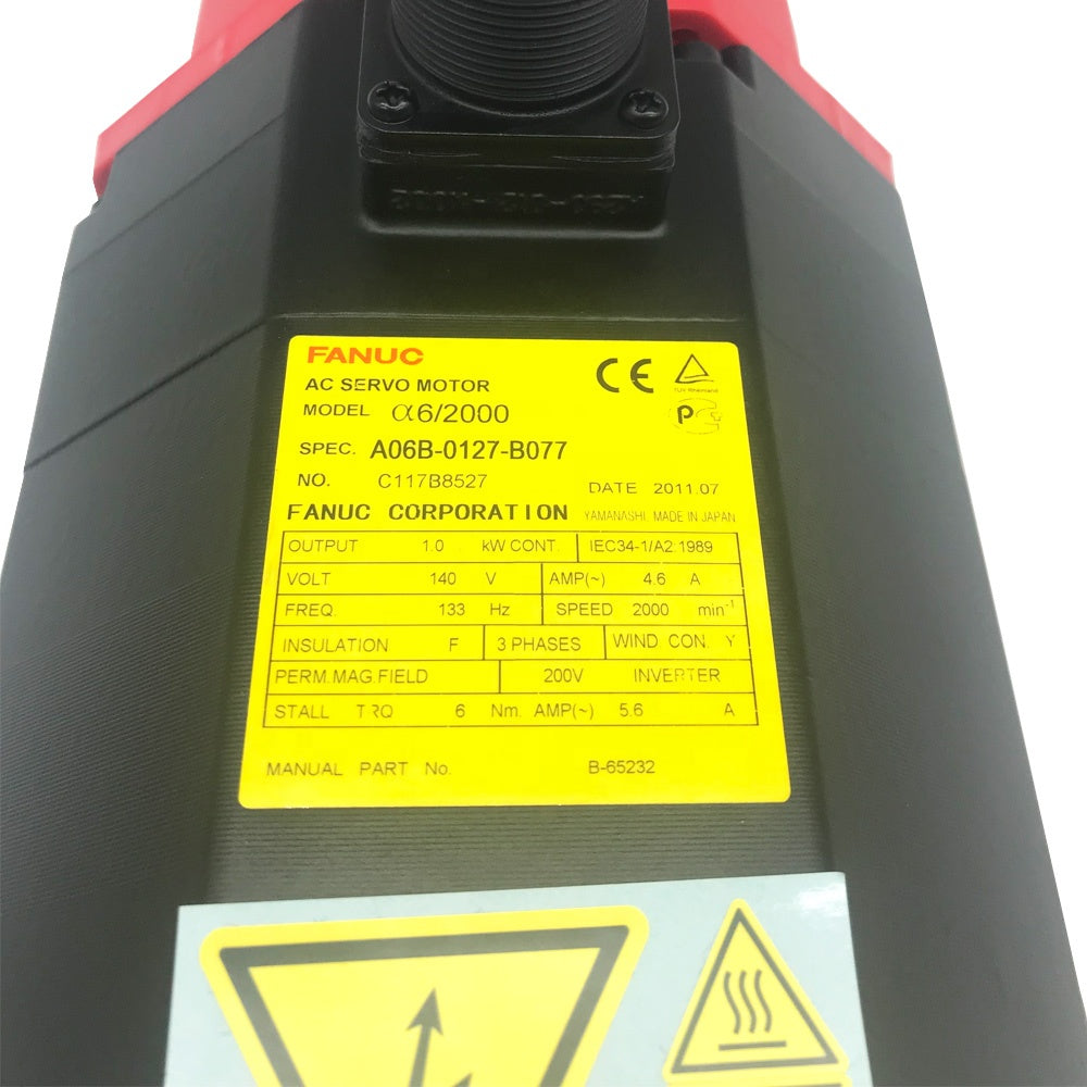 Original Brand New Fanuc A06B-0127-B077 Servo Motor A6/2000 I64 Pulse