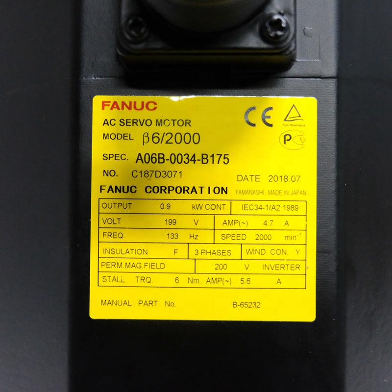 New in Stock AC Servo MDL AiSR 30/3000 23 AMP Servo Motor A06B-0034-B175 A06B-0034-B175#0008 Fanuc